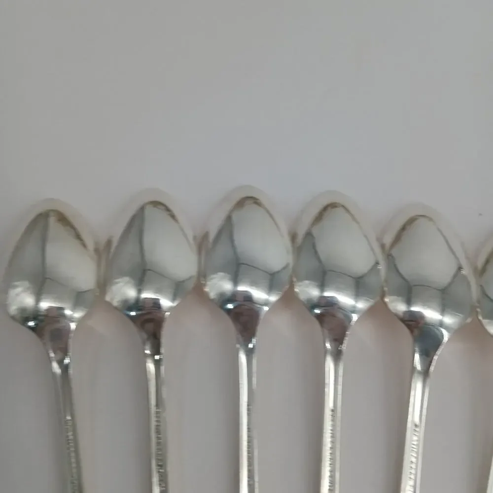 7X LH Tsp Oneida Prestige GRENOBLE Silverplate Long Handled Tea Malt Teaspoons